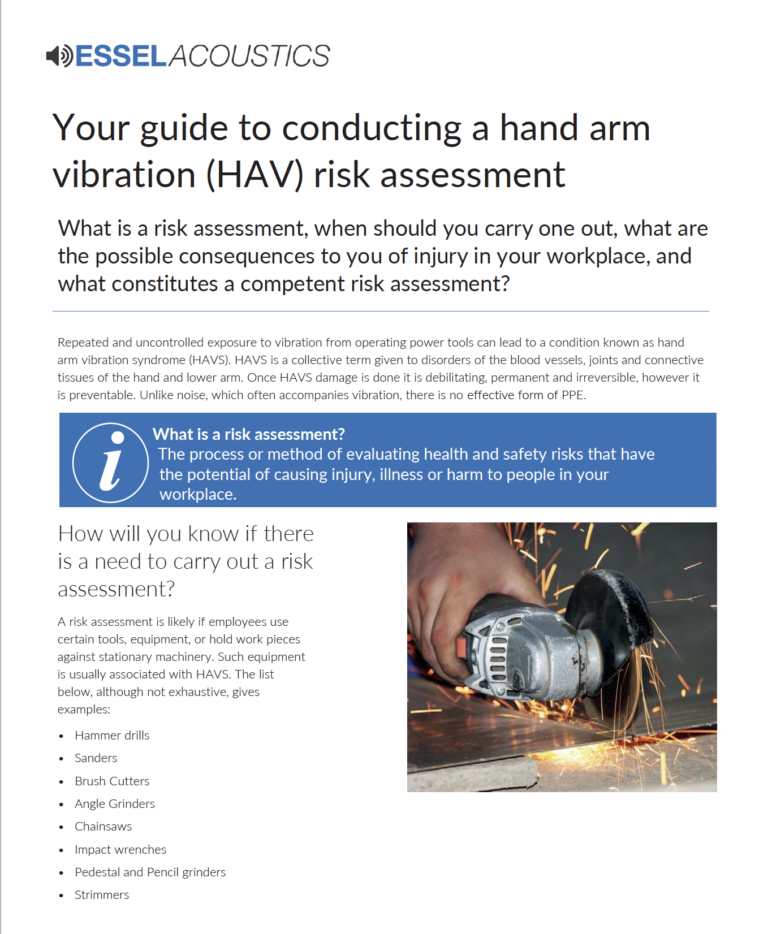 Free Guide to HAVS Risk Assessment Essel Acoustics